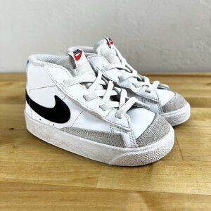 Nike Kids White Black and Grey High-Top Sneakers